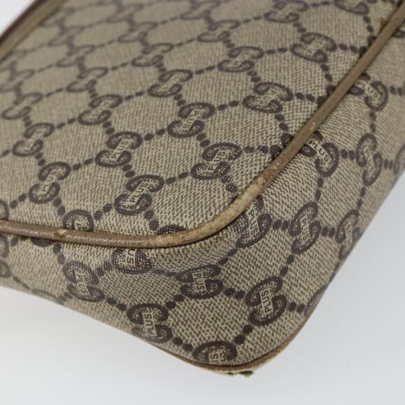 GUCCI GG Plus Supreme Shoulder Bag PVC Leather Beige Gold Auth BA6237 - Picture 16 of 16